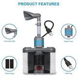Aquarium Six in One Filter Reverse Air Lift Suction Aeration Wave Maker System - Rear View