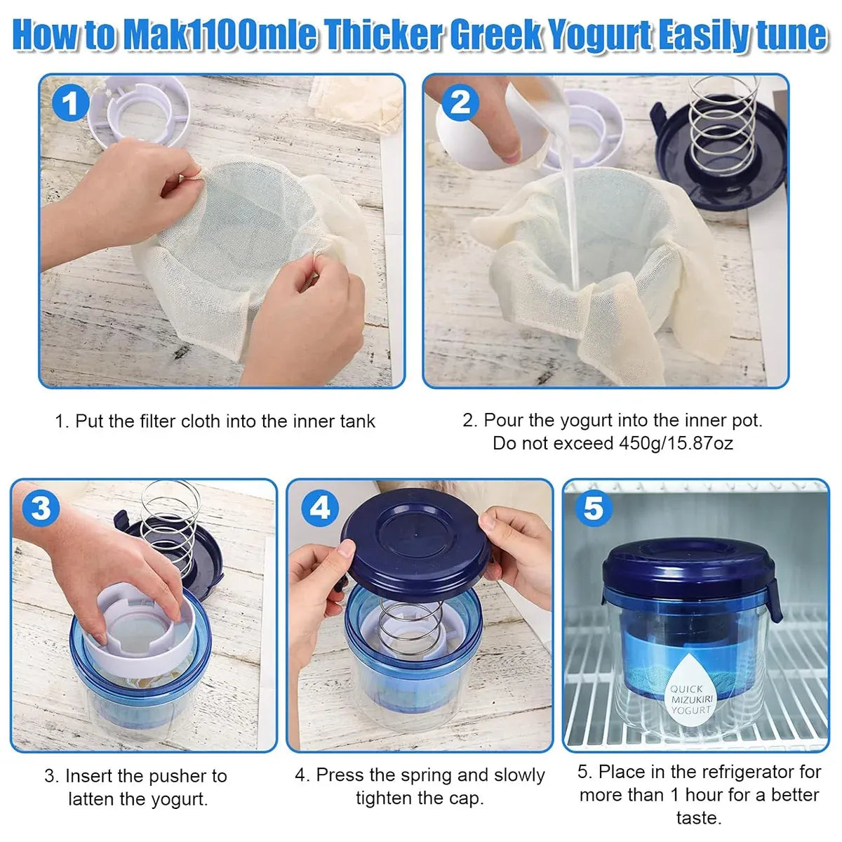Yogurt Filter Separator Set Cold Brew Yogurt Maker Strainer Kit For Homemade Use