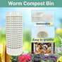 Worm Composting Bin PVC Tube Odor Sealing Garden Composter for Lawn Flower Pot