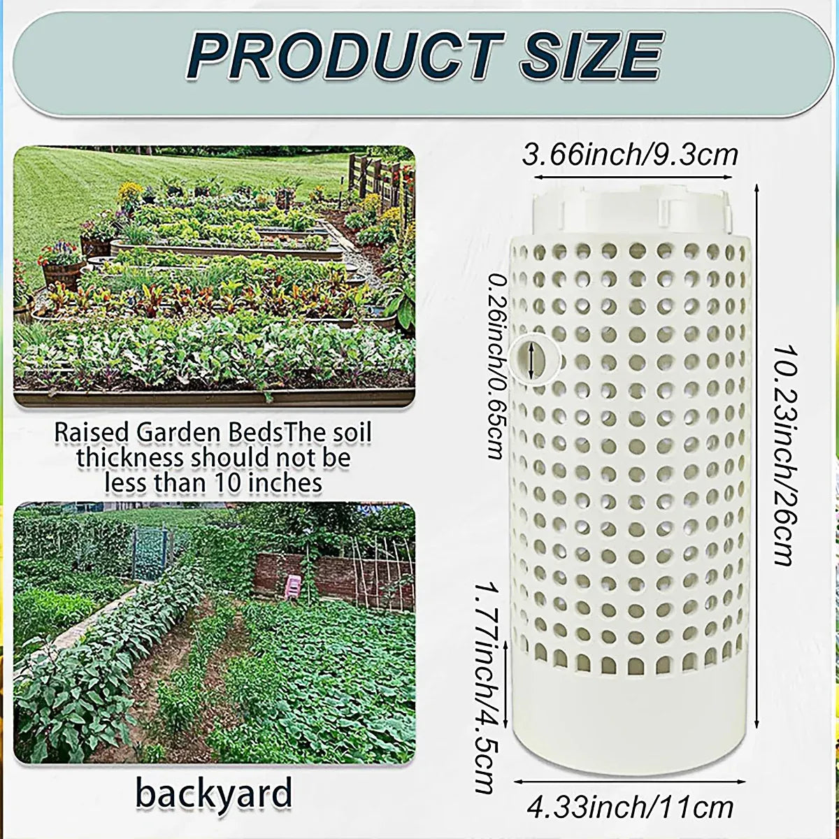 Worm Composting Bin PVC Tube Odor Sealing Garden Composter for Lawn Flower Pot