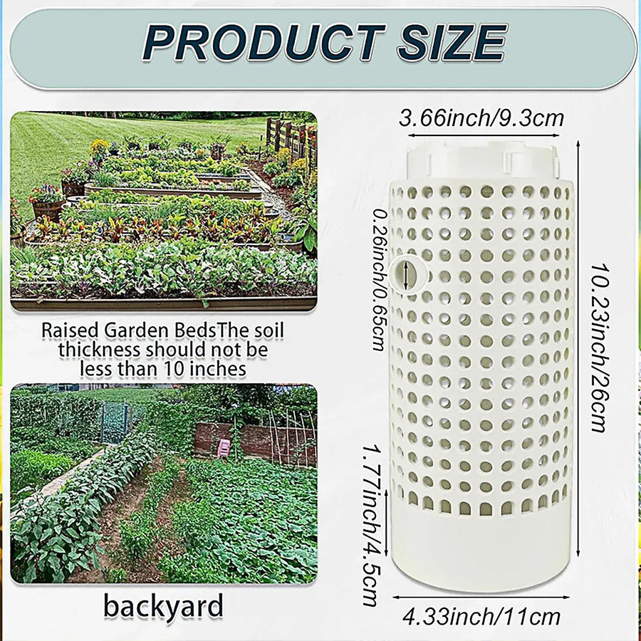 Worm Composting Bin PVC Tube Odor Sealing Garden Composter for Lawn Flower Pot