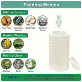 Worm Composting Bin PVC Tube Odor Sealing Garden Composter for Lawn Flower Pot - Rear View