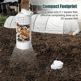 Worm Composting Bin PVC Tube Odor Sealing Garden Composter for Lawn Flower Pot - Extra Image