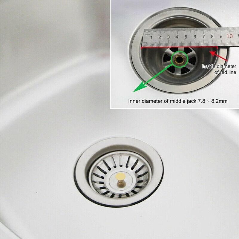 1/2/4X Stainless Steel Kitchen Sink Strainer Drain Stopper - 2PCS