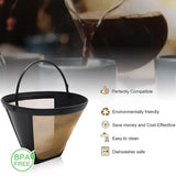Coffee Machine Filter Standard Model Golden 304 Stainless Steel Outlet Funnel - Extra Image