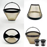 Coffee Machine Filter Standard Model Golden 304 Stainless Steel Outlet Funnel - Extra Image