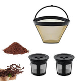 Coffee Machine Filter Standard Model Golden 304 Stainless Steel Outlet Funnel - Extra Image