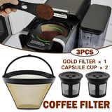 Coffee Machine Filter Standard Model Golden 304 Stainless Steel Outlet Funnel - Extra Image