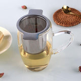 Tea Infuser With Lid Mesh Stainless Steel Metal Cup Strainer Loose Leaf Filter - Top-Down View