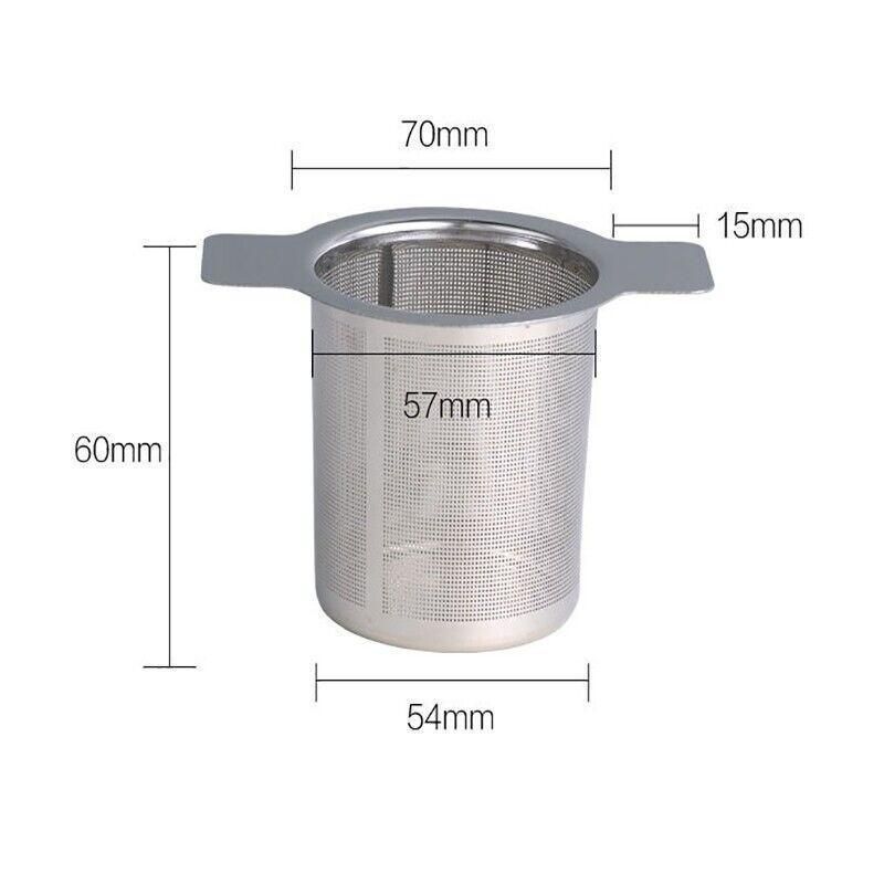 Tea Infuser With Lid Mesh Stainless Steel Metal Cup Strainer Loose Leaf Filter