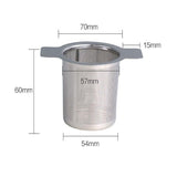 Tea Infuser With Lid Mesh Stainless Steel Metal Cup Strainer Loose Leaf Filter - Close-Up Angle