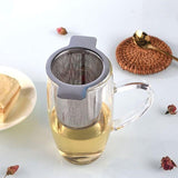 Tea Infuser With Lid Mesh Stainless Steel Metal Cup Strainer Loose Leaf Filter - Low Angle