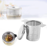 Tea Infuser With Lid Mesh Stainless Steel Metal Cup Strainer Loose Leaf Filter