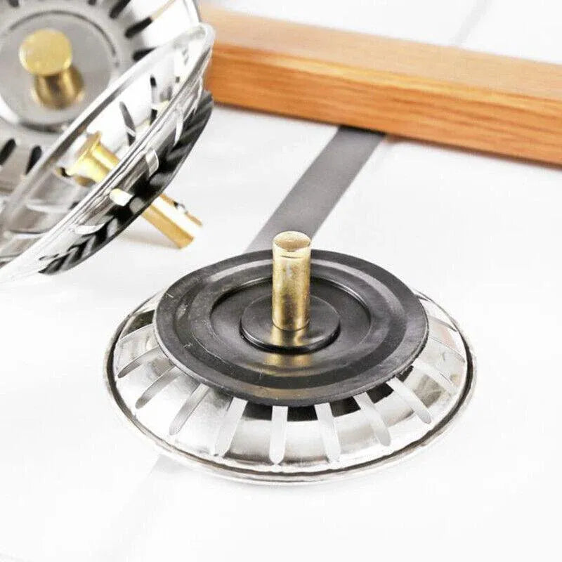 1/2/4X Stainless Steel Kitchen Sink Strainer Drain Stopper - 1PCS