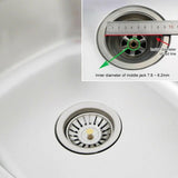 1/2/4X Stainless Steel Kitchen Sink Strainer Drain Stopper - 1PCS - Rear View