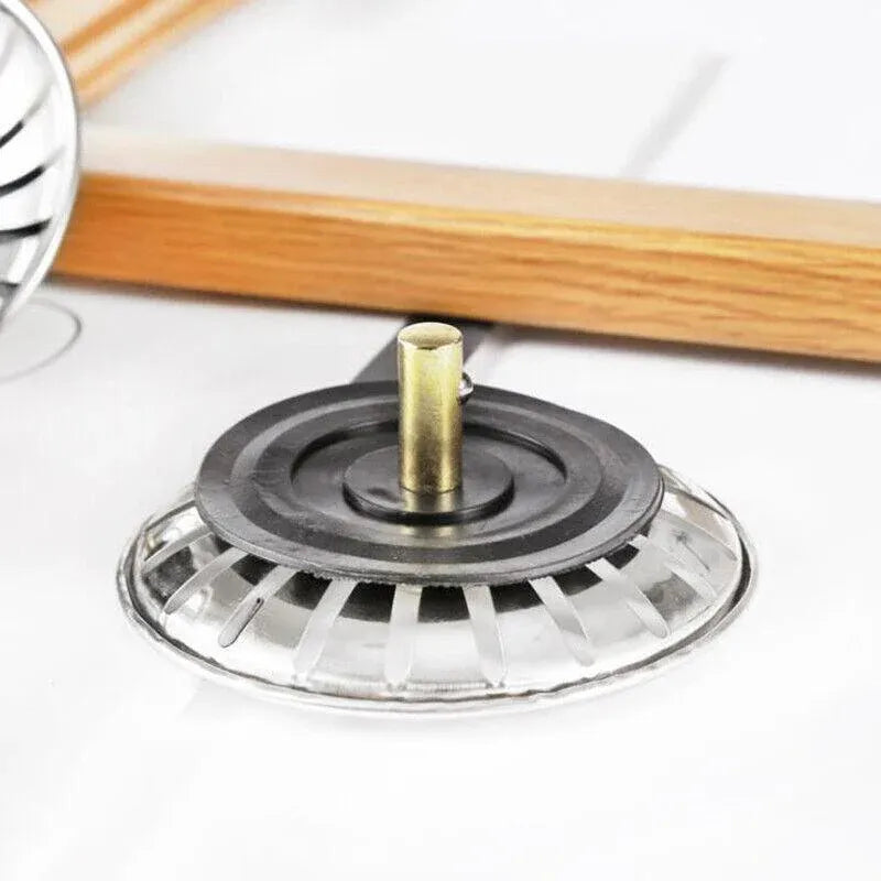 1/2/4X Stainless Steel Kitchen Sink Strainer Drain Stopper - 1PCS