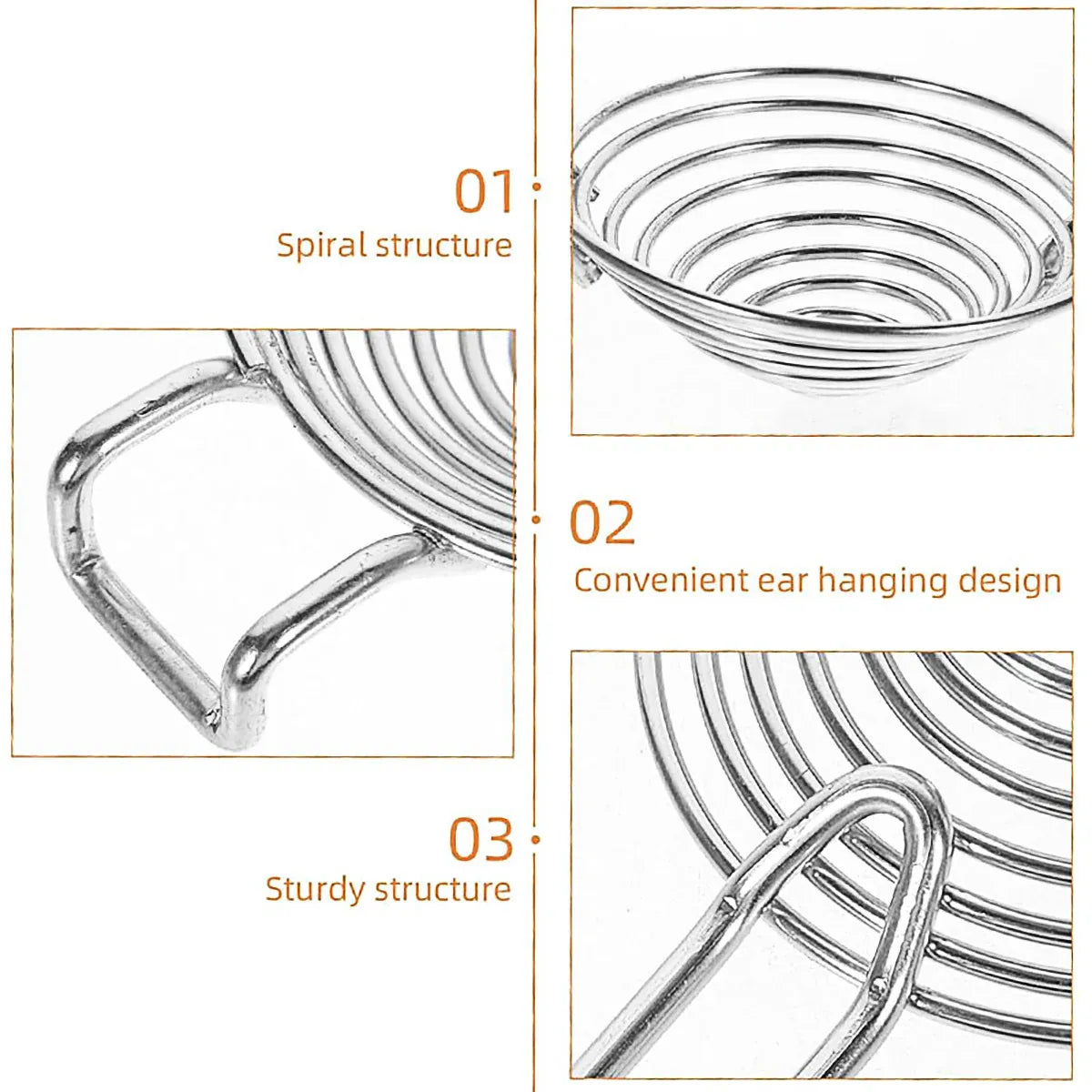Egg Yolk for Making Cake Stainless Steel Hand Held Separator Divider Kitchen