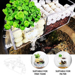 Round Fish Tank Filter Box Aquarium Trickle Box Small External Top Quiet Water Purification Three-in-One Filter - S