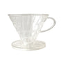 Household Hand Drip Coffee Filter Cup Reusable Plastic Cone Shaped HeatResistant - Transparent