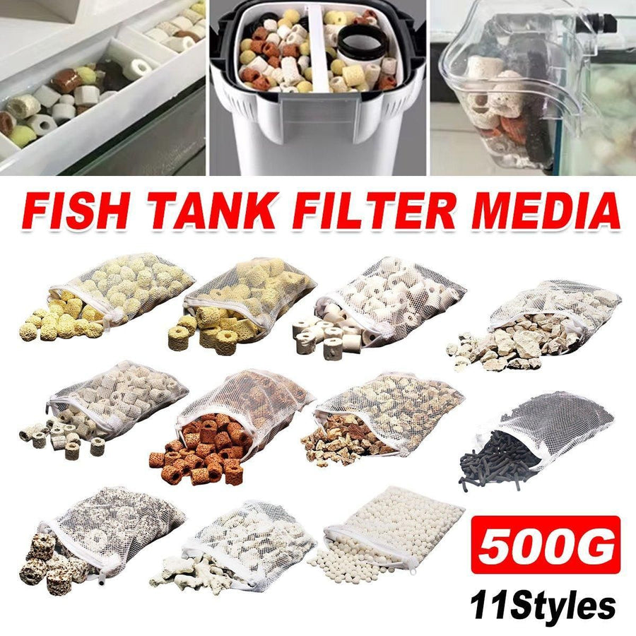 500g Fish Tank Water Filter Media Aquarium Filtration Material Sponge Pad - Activated Carbon