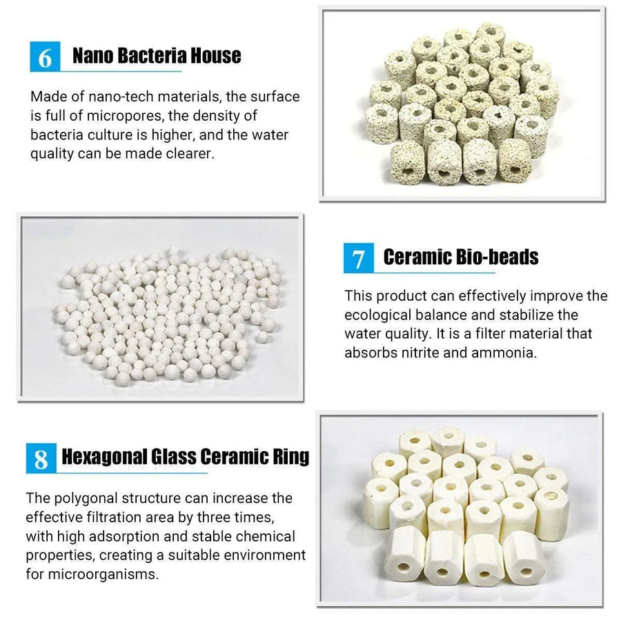 500g Fish Tank Water Filter Media Aquarium Filtration Material Sponge Pad - Activated Carbon
