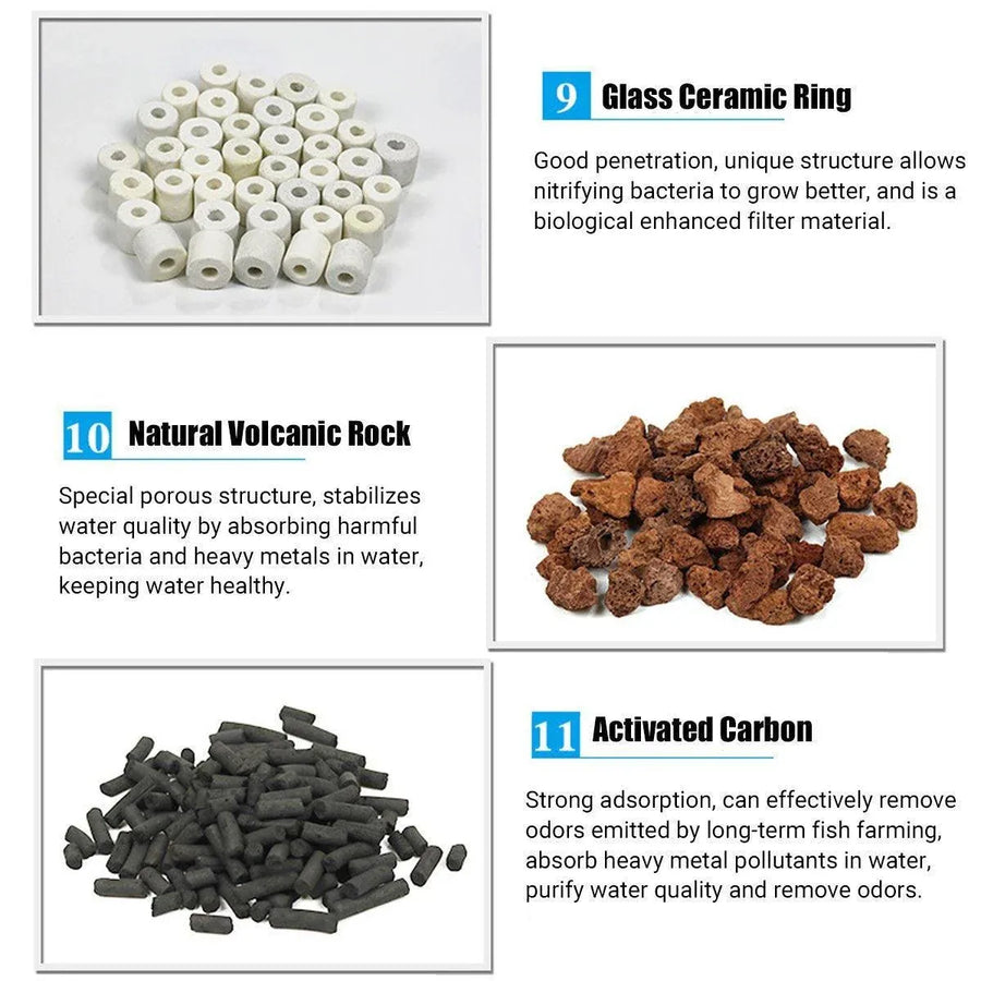 500g Fish Tank Water Filter Media Aquarium Filtration Material Sponge Pad - Activated Carbon