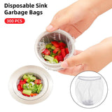 300pcs Disposable Kitchen Sink Strainer Anti Clogging Sewer Mesh Pocket Filter