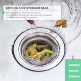 300pcs Disposable Kitchen Sink Strainer Anti Clogging Sewer Mesh Pocket Filter - Top-Down View