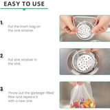 300pcs Disposable Kitchen Sink Strainer Anti Clogging Sewer Mesh Pocket Filter - Extra Image