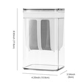 Yoghurt Strainer Filter 1100ml Plastic Container for Draining Yogurt Cheese - Side View