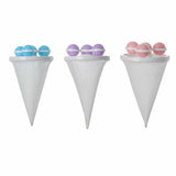 2 Pcs Reusable Hair Lint Catcher Removal Net Bag Wash Machine Float Filter - Blue - Side View