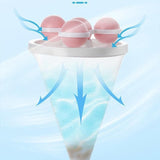 2 Pcs Reusable Hair Lint Catcher Removal Net Bag Wash Machine Float Filter - Blue - Extra Image