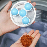 2 Pcs Reusable Hair Lint Catcher Removal Net Bag Wash Machine Float Filter - Blue - Extra Image