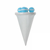 2 Pcs Reusable Hair Lint Catcher Removal Net Bag Wash Machine Float Filter - Blue - Rear View