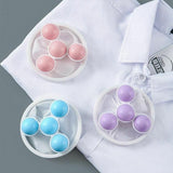 2 Pcs Reusable Hair Lint Catcher Removal Net Bag Wash Machine Float Filter - Purple - Close-Up Angle