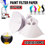Up to 100PCS Micron Paint Paper Strainers Sieve Filter Nylon Mesh Net Funnel - 10PCS