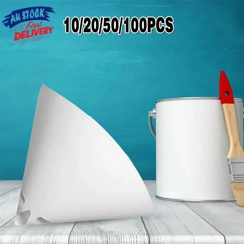 Up to 100PCS Micron Paint Paper Strainers Sieve Filter Nylon Mesh Net Funnel - 10PCS