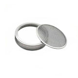 Metal Mesh Screen Sprouting Strainer Lid Filter Cover For Wide Mouth Mason Jar - 1SET - Rear View