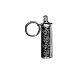 Fire Starter Lighter Waterproof Flint Match Metal Keychain Camping Survival Bda - Gold - Rear View