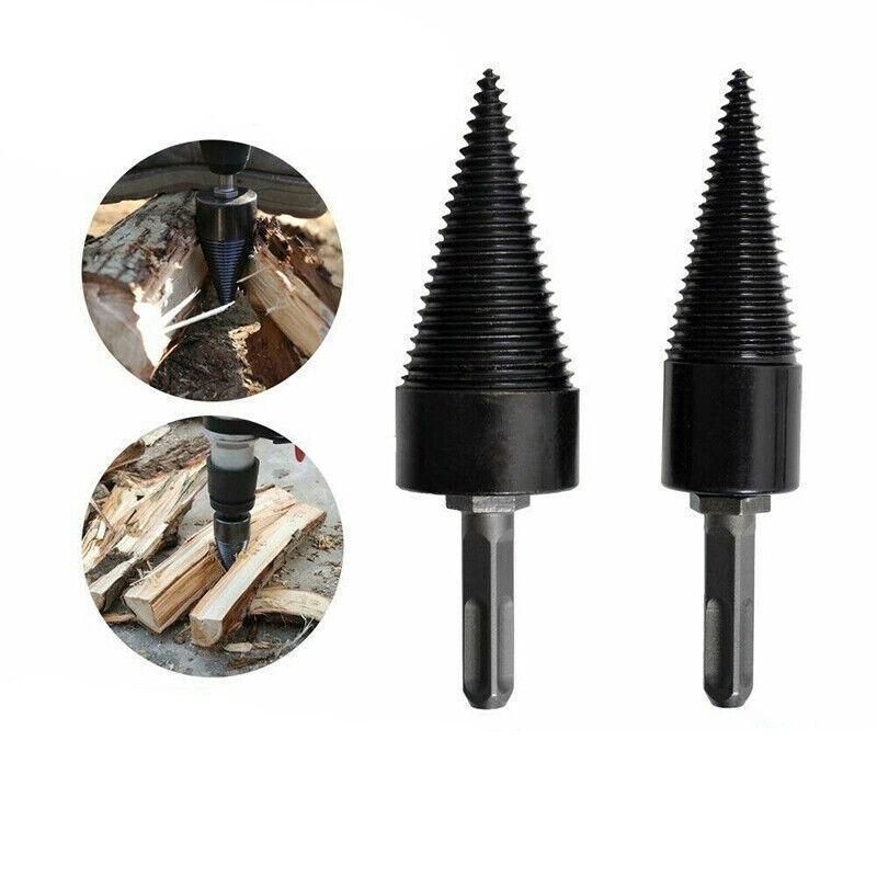 32-42mm High Speed Twist Firewood Drill Bit Wood Splitting Splitter Cone Driver - 32MM