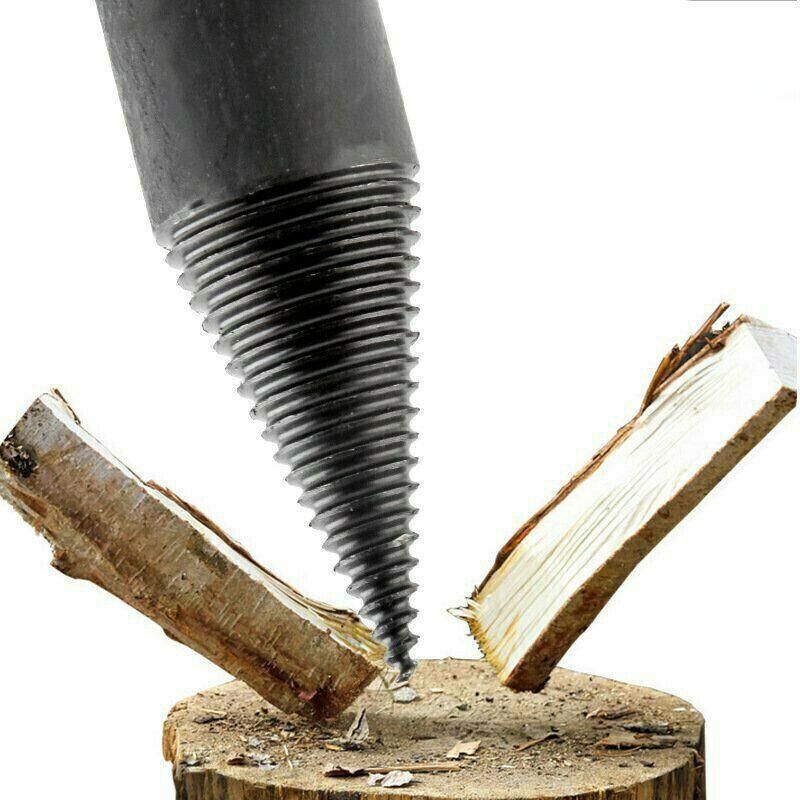 32-42mm High Speed Twist Firewood Drill Bit Wood Splitting Splitter Cone Driver - 38MM