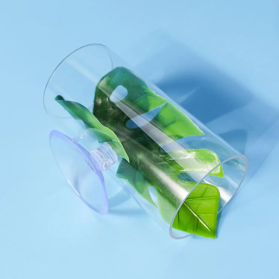 Acrylic Betta Fish Nest Leaf Shrimp Hide Pipe Aquarium Rest Breeding Tank Decor
