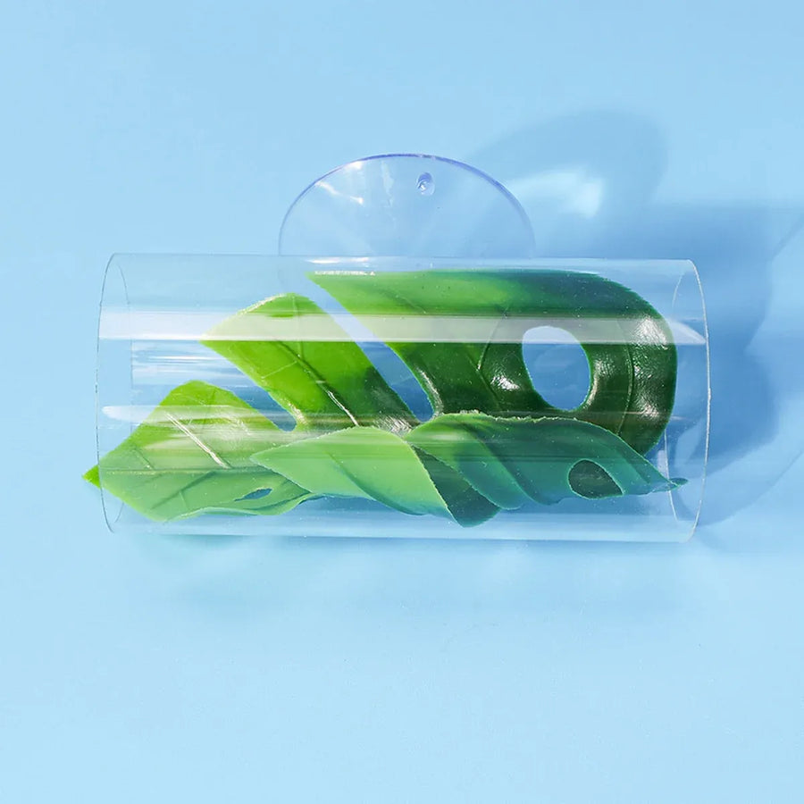 Acrylic Betta Fish Nest Leaf Shrimp Hide Pipe Aquarium Rest Breeding Tank Decor