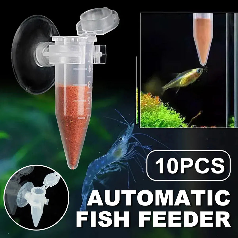 Automatic Fish Feeder Brine Shrimp Feeder Tank Wall-Mounted Easy Clean Durable
