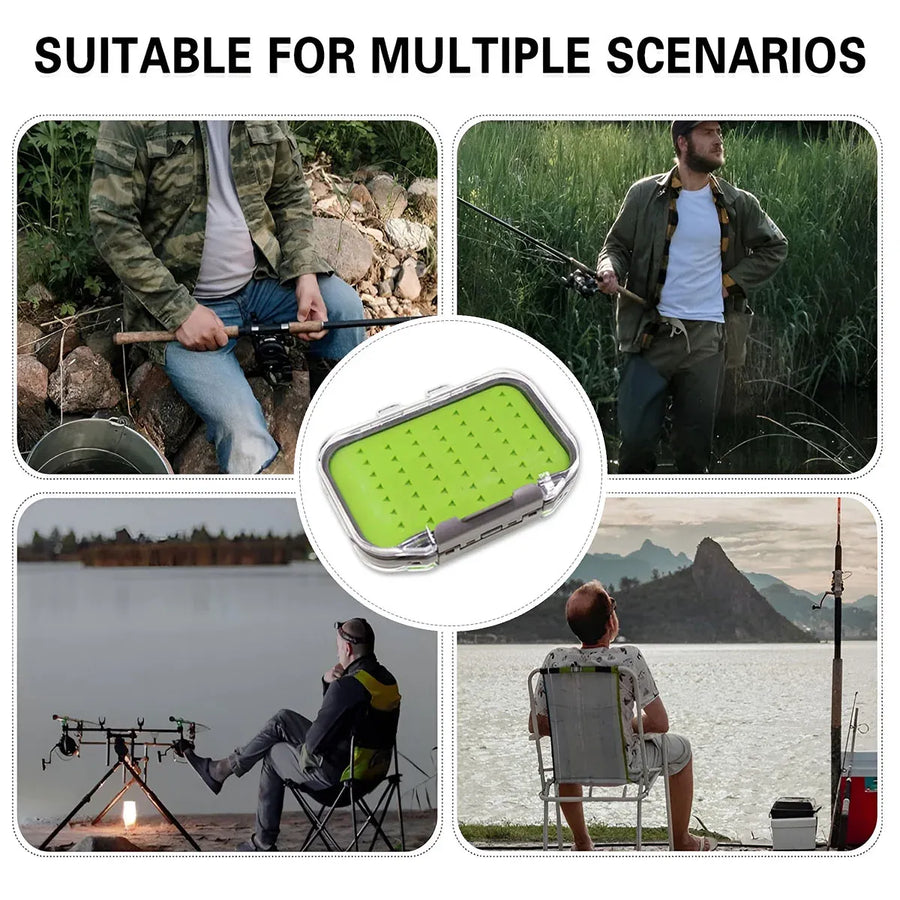 Fly Fishing Hook Box Portable for Fishing Fly Bait Hair Hook Secure Storage