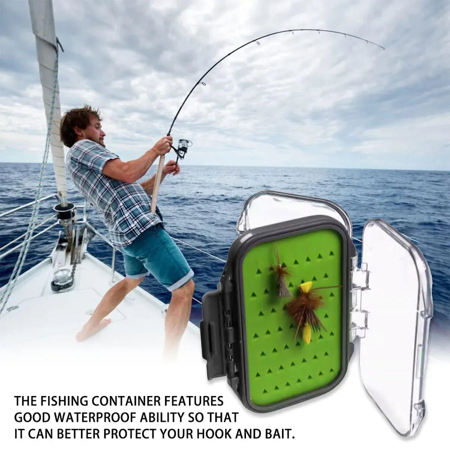 Fly Fishing Hook Box Portable for Fishing Fly Bait Hair Hook Secure Storage