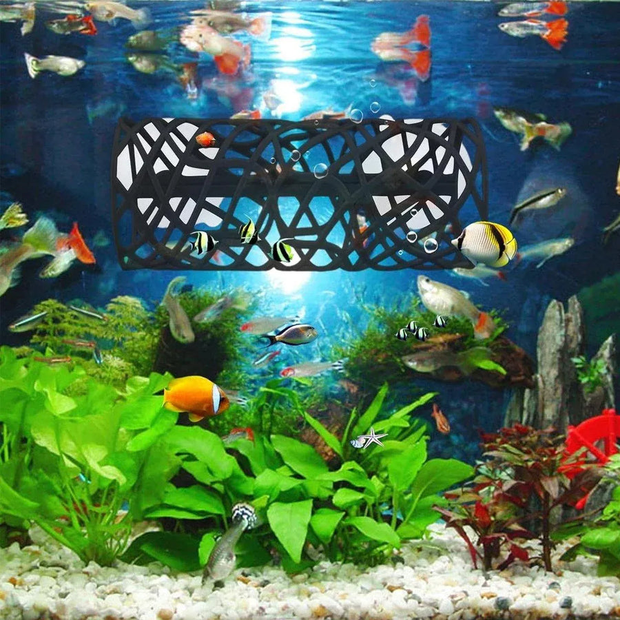 Aquarium Fish Resting Tunnel Hiding House for Betta Shrimp Small Fish Tank Decor - Black