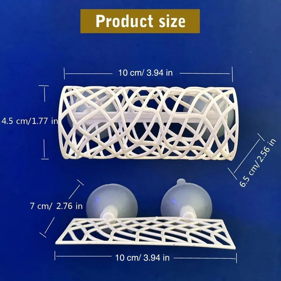 Aquarium Fish Resting Tunnel Hiding House for Betta Shrimp Small Fish Tank Decor - White