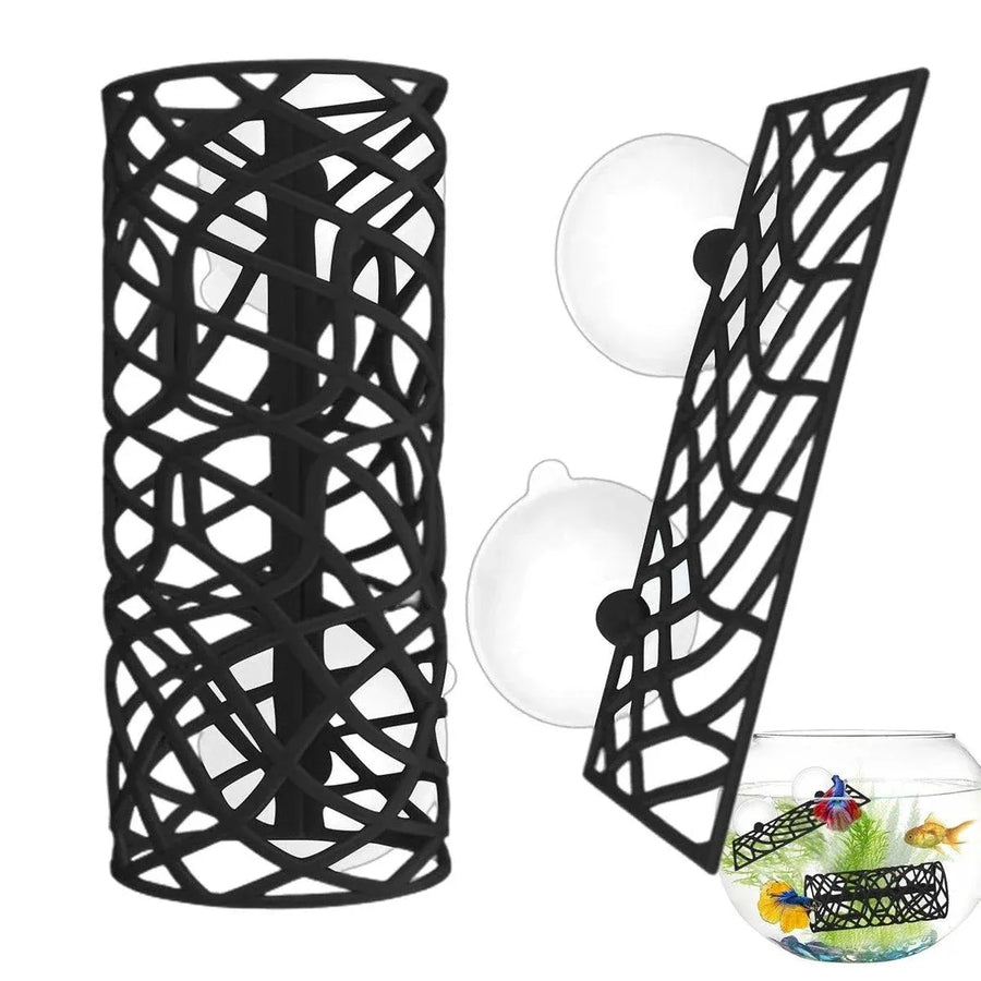 Aquarium Fish Resting Tunnel Hiding House for Betta Shrimp Small Fish Tank Decor - White