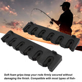 Wall Mounted Fishing Rod Holder Display Rack Sturdy Fishing Rod Storage Stand - Close-Up Angle